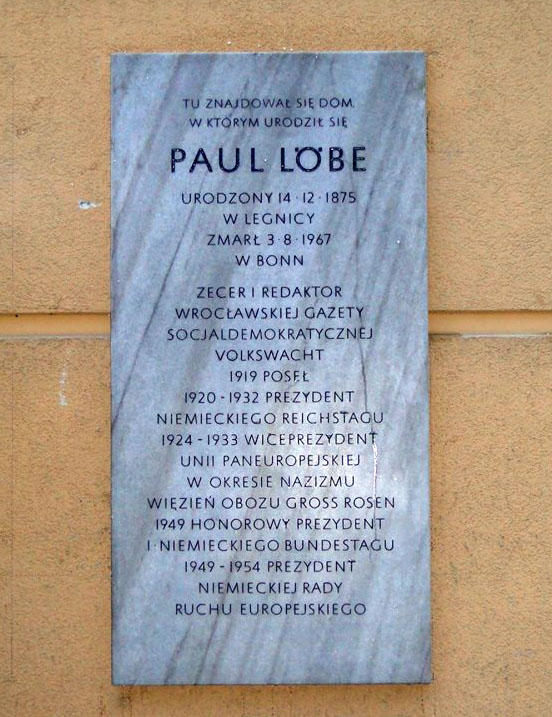 Paul Löbe - odsłonięcie pamiątkowej tablicy