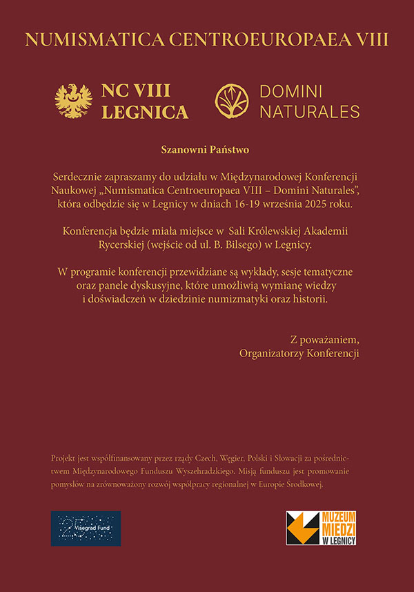 Konferencja numizmatyczna - zaproszenie
