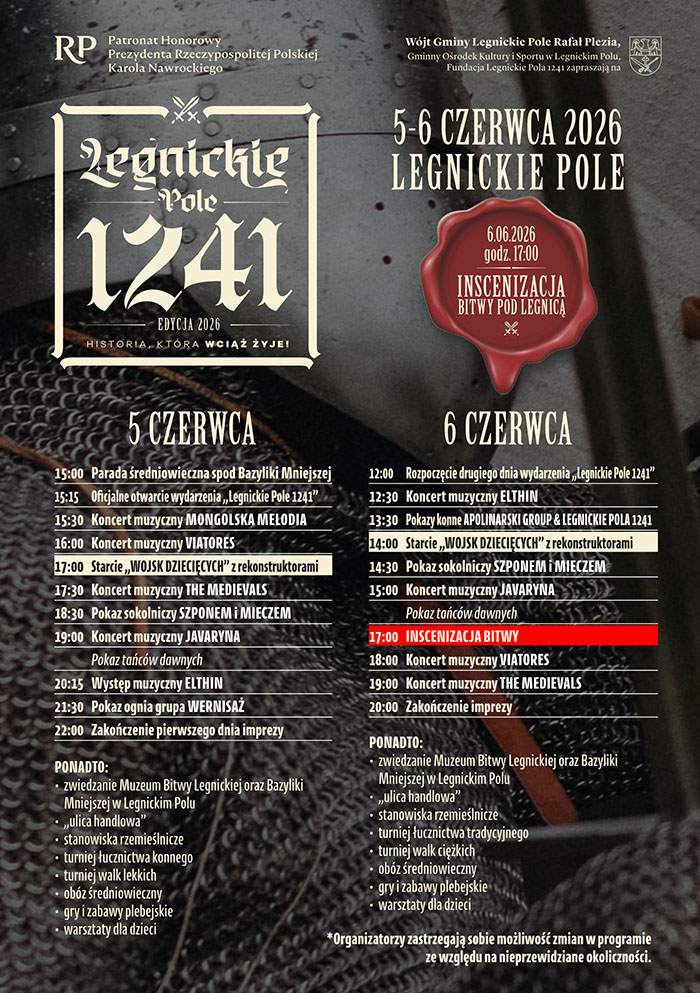 Legnickie Pole 1241 - program 2026