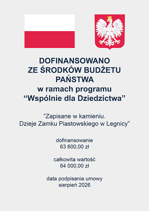 dofinansowanie ze środków Narodowego Instytutu Dziedzictwa w ramach programu „Wspólnie dla Dziedzictwa”