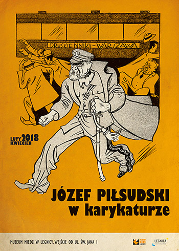 Józef Piłsudski w karykaturze plakat
